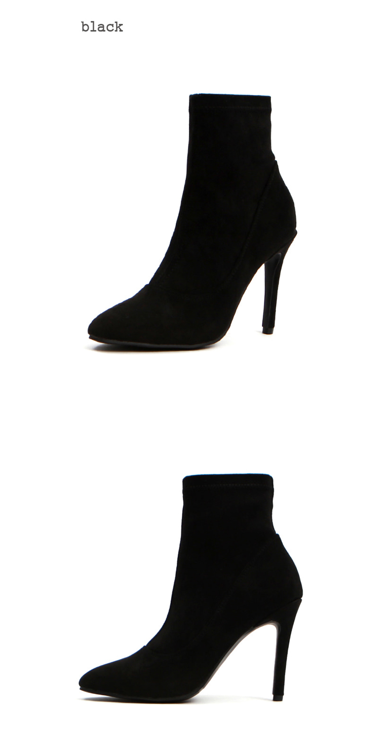 Suede Span Ankle Boots Women's Angle
