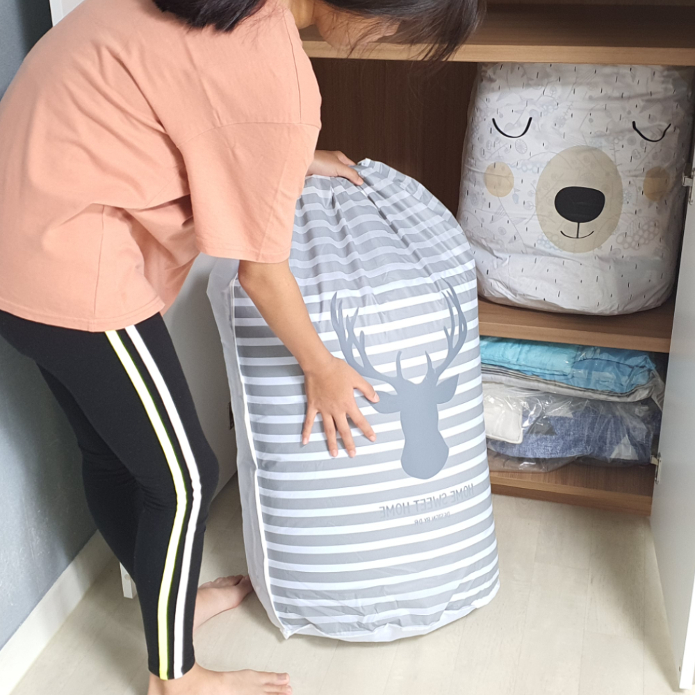 이불정리가방 이불수납함 이불정리함 이불보관함 이불보관팩 이불보관가방 이불정리용품 이불정리파우치 이불정리백 이불정리박스 겨울옷 보관팩 사슴 계절이불
