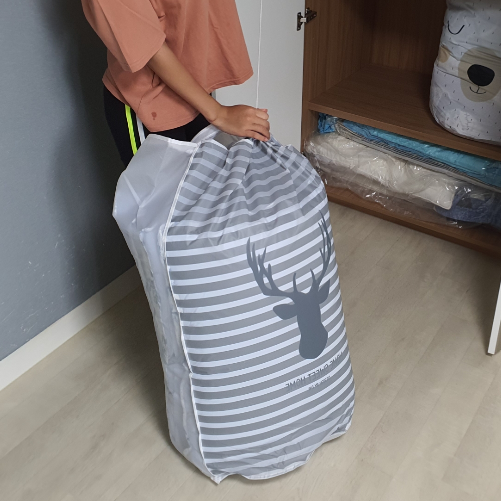 이불정리가방 이불수납함 이불정리함 이불보관함 이불보관팩 이불보관가방 이불정리용품 이불정리파우치 이불정리백 이불정리박스 겨울옷 보관팩 사슴 계절이불