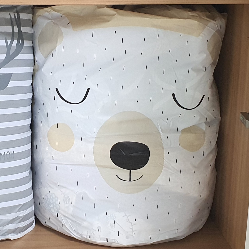 이불정리주머니 이불정리가방 이불정리백 이불수납파우치 이불정리함 보관팩 계절이불 곰돌 겨울옷 이불정리파우치
