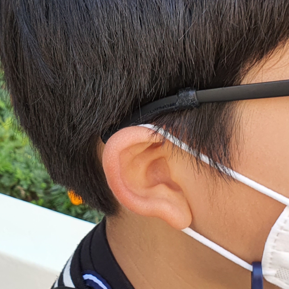 안경 흘러내림방지 실리콘 다리팁 귀고무 블랙 2P