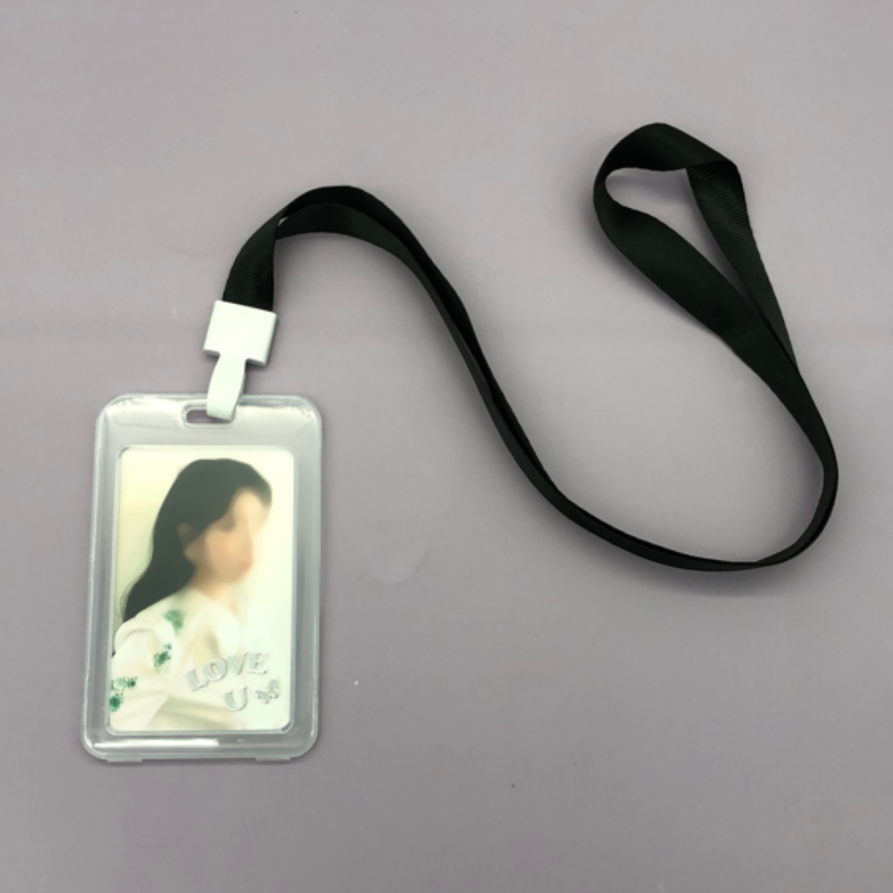 사무실목걸이 명찰주머니 사원증케이스 직장인주머니 홀더목걸이 투명커버 목걸이 케이스 사원증 블랙 사원증목걸이케이스