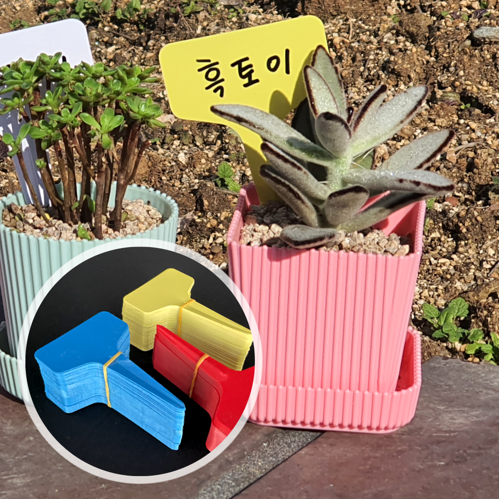 식물라벨링 식물이름태그 식물식별표 식물식별스티커 화분이름표클립 식물식별태그 식물이름표 식물라벨제작 식물분류라벨 식물관리라벨 100P 이름표 대 라벨 화분픽 T형 식물 식물라벨