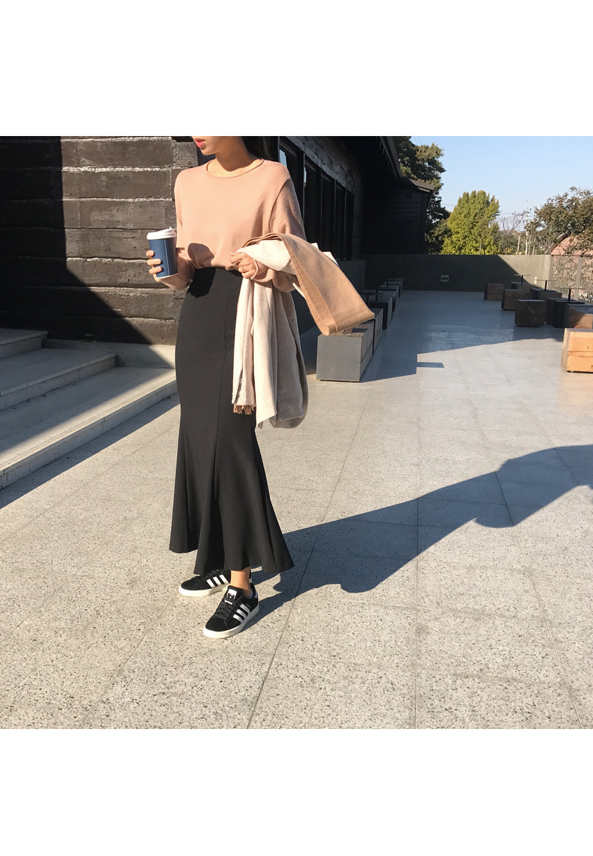 Black Mermaid Long Skirt Lovely Look Romantic Eleg