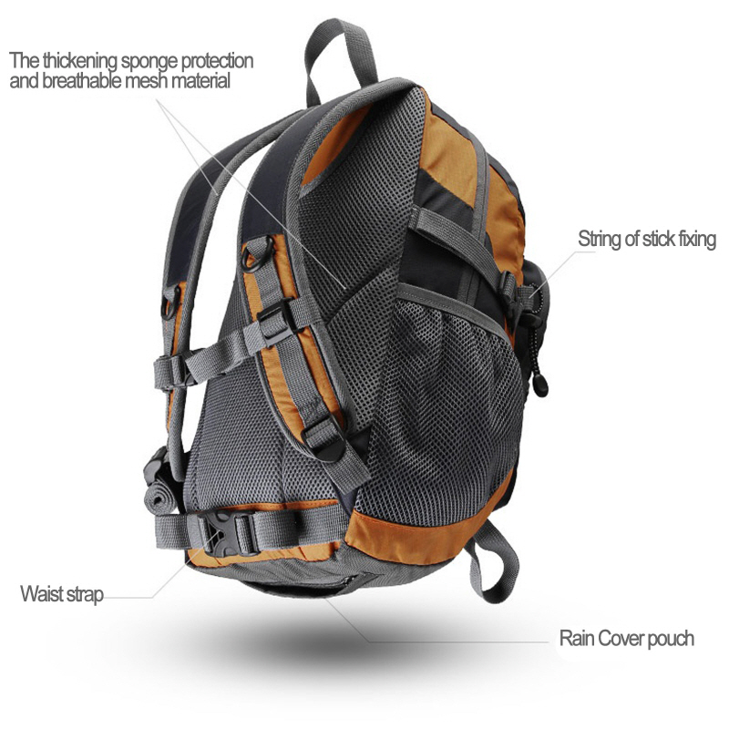 Daypack 20L ORANGE Backpacking Backpack Bag Rucksack Hiking Travel