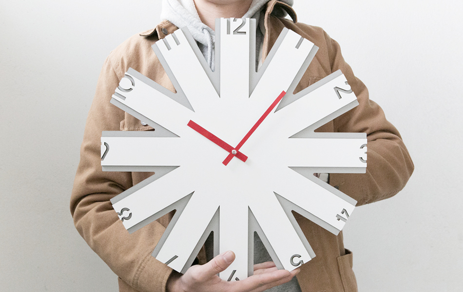 Unusual silence Interior wall clock 2color Clean l