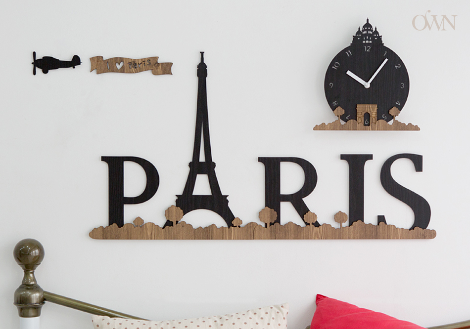 Wood uninterrupted interior wall clock neat living