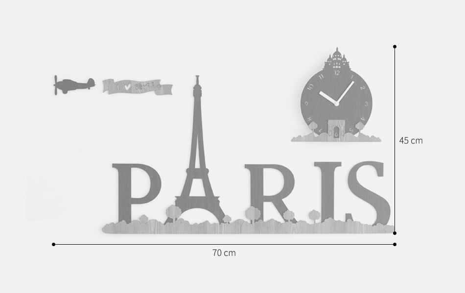 Wood uninterrupted interior wall clock neat living