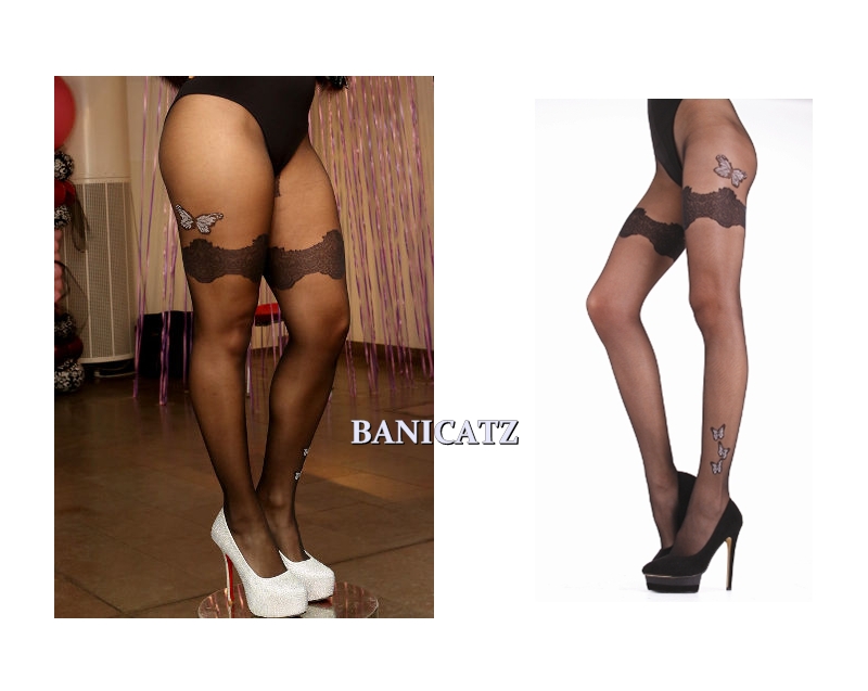 Ninna butterfly pattern pattern stocking Ninfa 20 