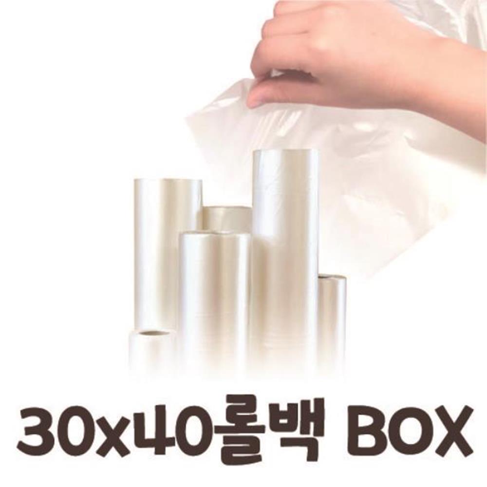 일회용 위생 비닐팩 비닐 롤백 중봉투 30x40 500매x12