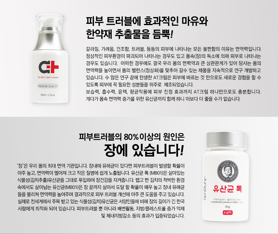 New AT Cream and Probiotics Lactobacillus MB01