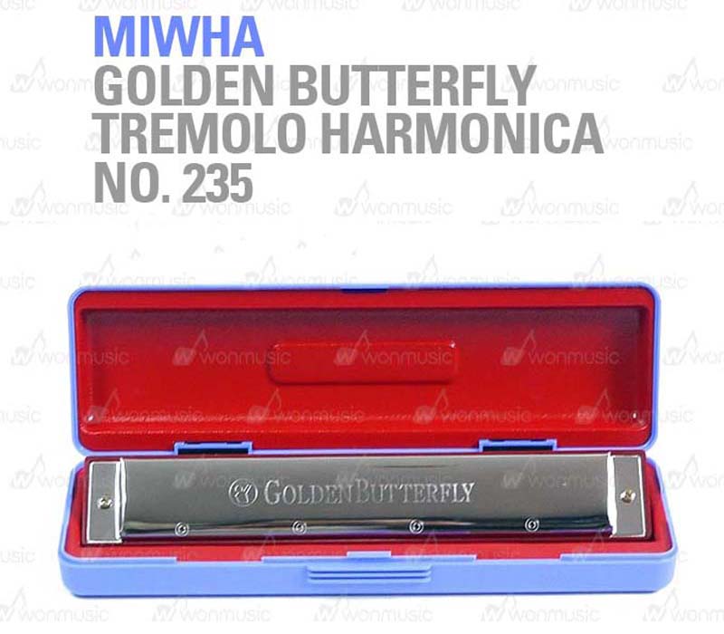 Mihwa Harmonica Golden Butterfly Tremolo 24 Holes Key of C