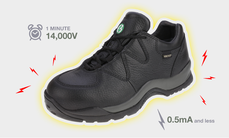  14,000V에 1분간 견디고, 충전 전류 0.5mA이하 뛰어난 절연성이 있는 안전화 TS4-G202