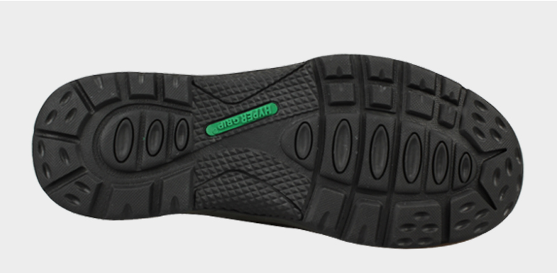 내유성, 고마모, 고물성의 HYPER GRIP 아웃솔의 사용 하중분산 및 저중심 설계로 원활한 이동과 보행. 작업의 안전성 및 작업 피로 감소 유니칸 고어텍스 안전화 TS4-G202