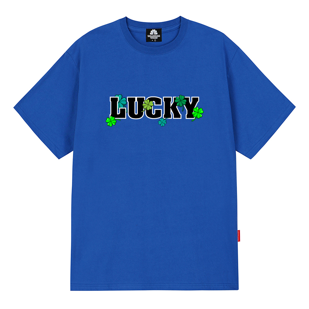 LUCKY CLOVER T-SHIRTS - BLUE