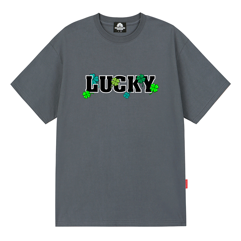LUCKY CLOVER T-SHIRTS - GRAY