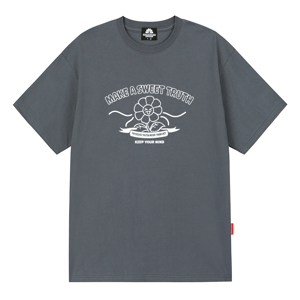 WAVE FLOWER T-SHIRTS - GRAY