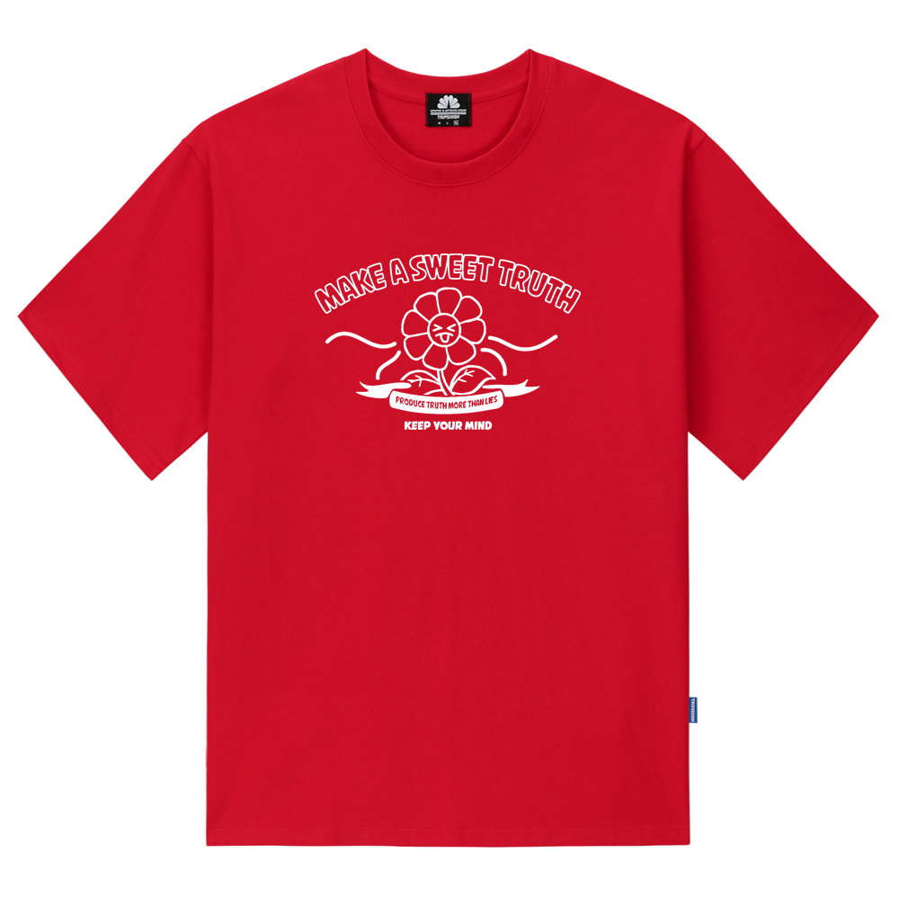 WAVE FLOWER T-SHIRTS - RED