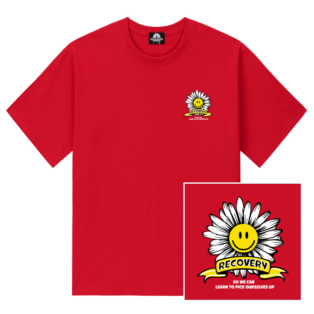 RECOVERY DAISY T-SHIRTS - RED