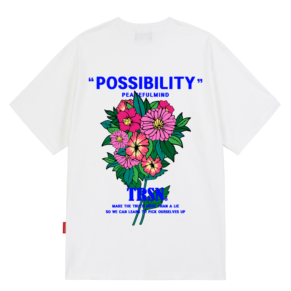 POSSIBILITY FLOWER T-SHIRTS - WHITE