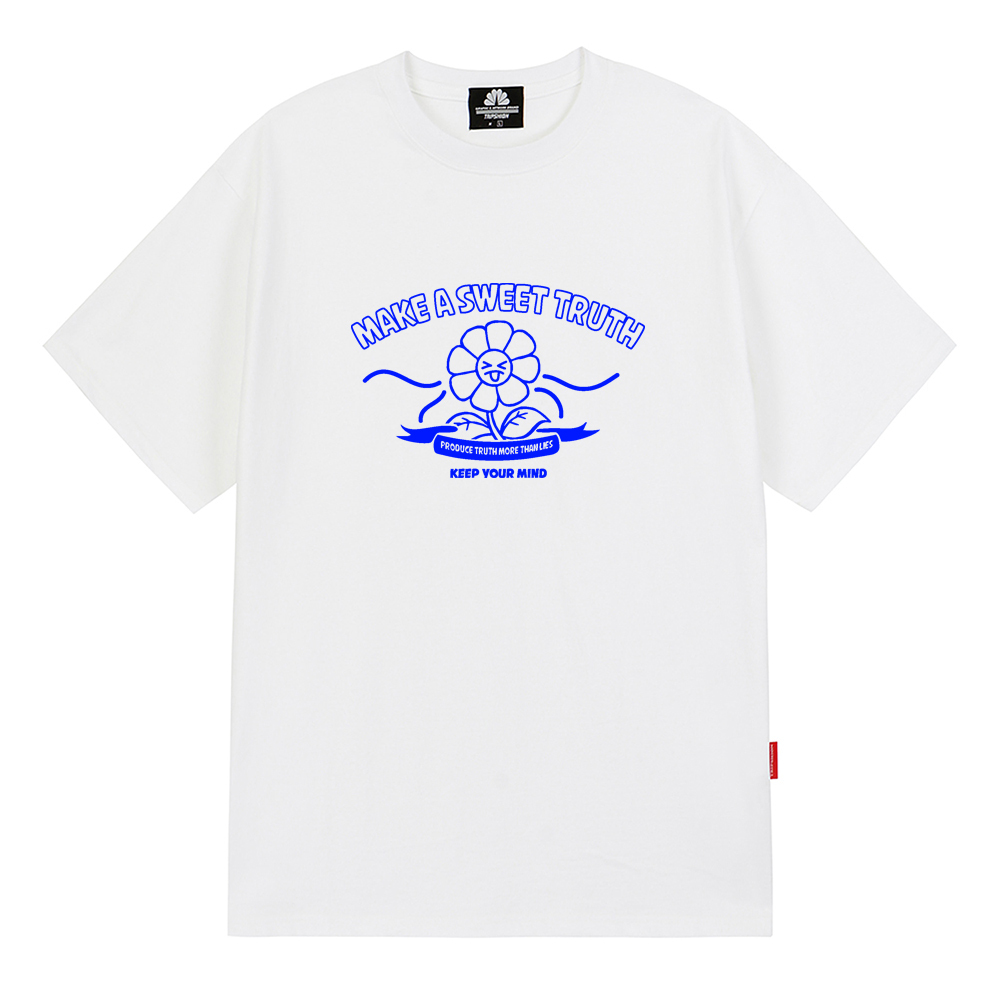 WAVE FLOWER T-SHIRTS - WHITE