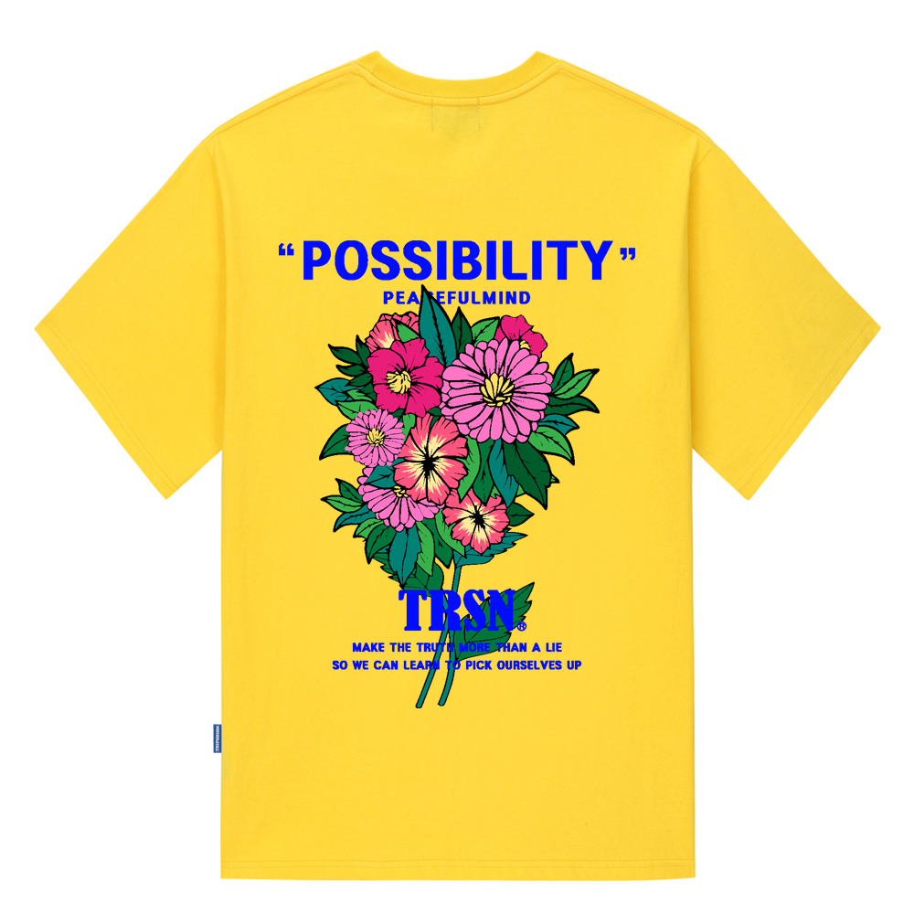 POSSIBILITY FLOWER T-SHIRTS - YELLOW
