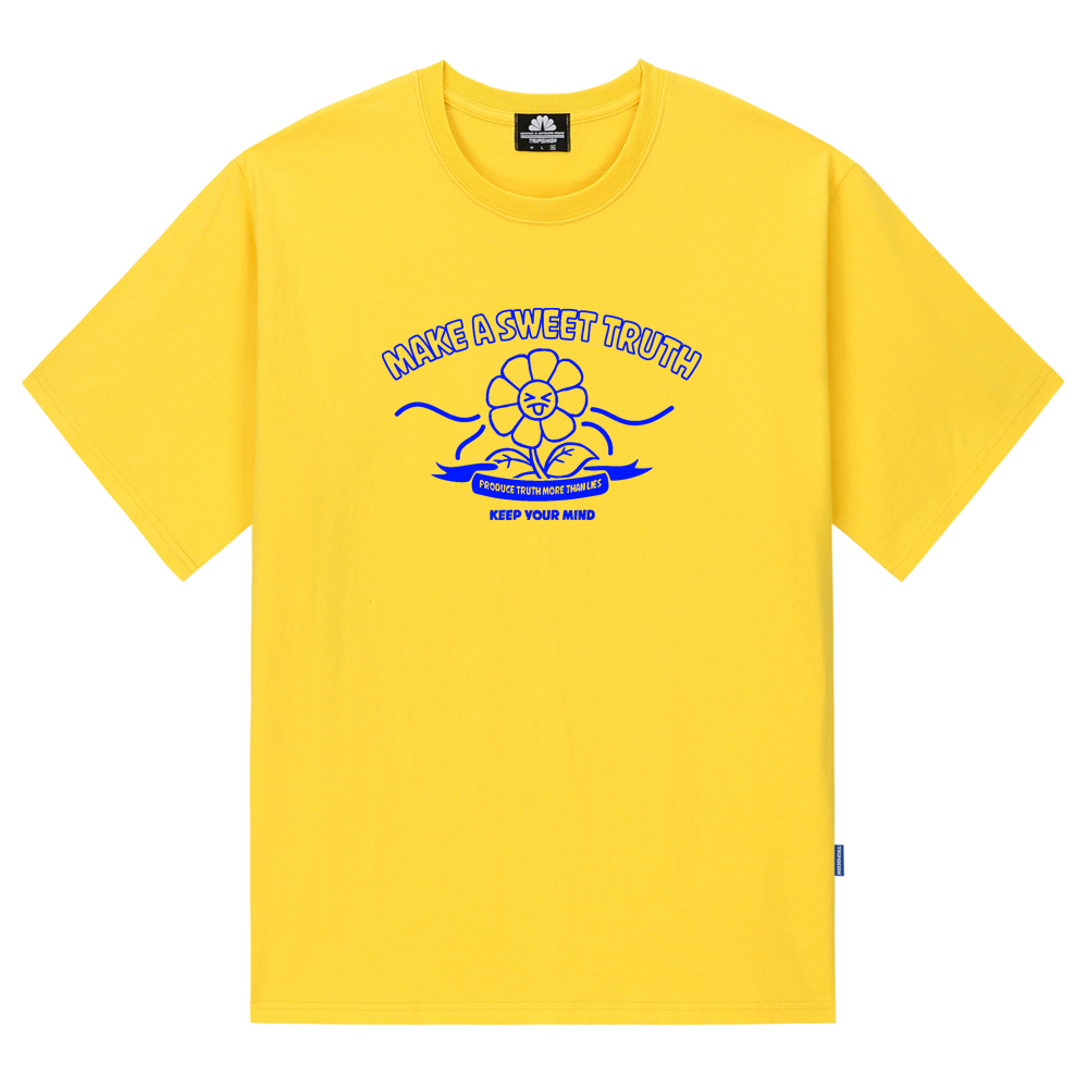 WAVE FLOWER T-SHIRTS - YELLOW