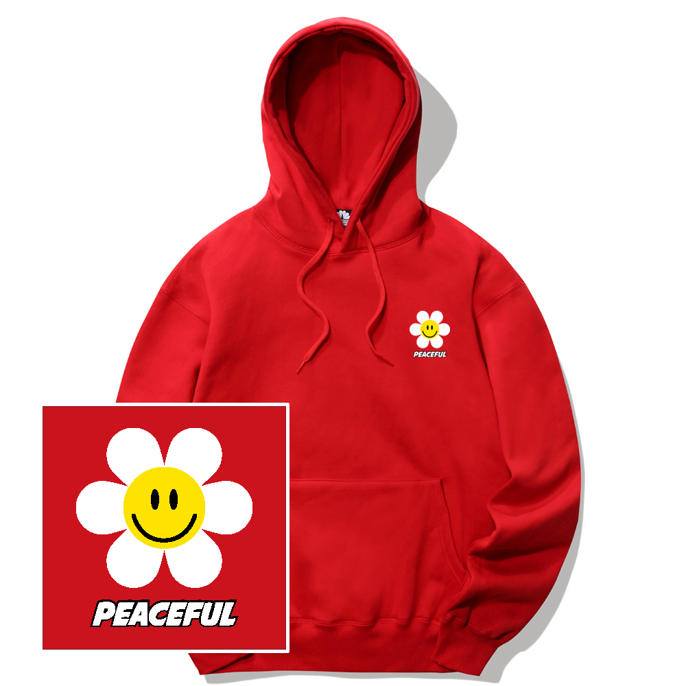 SMALL DAISY PEACEFUL HOODIE - RED