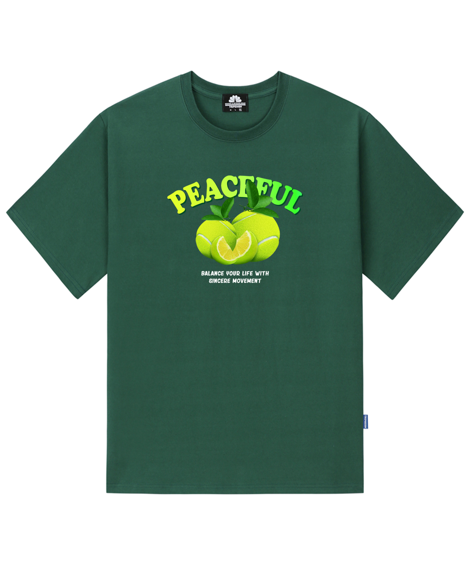 PEACEFUL LIME BALL T-SHIRTS - GREEN