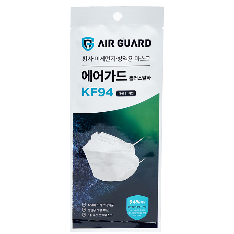 FTVL_에어가드 플러스알파 KF94 마스크 대형 1매입
