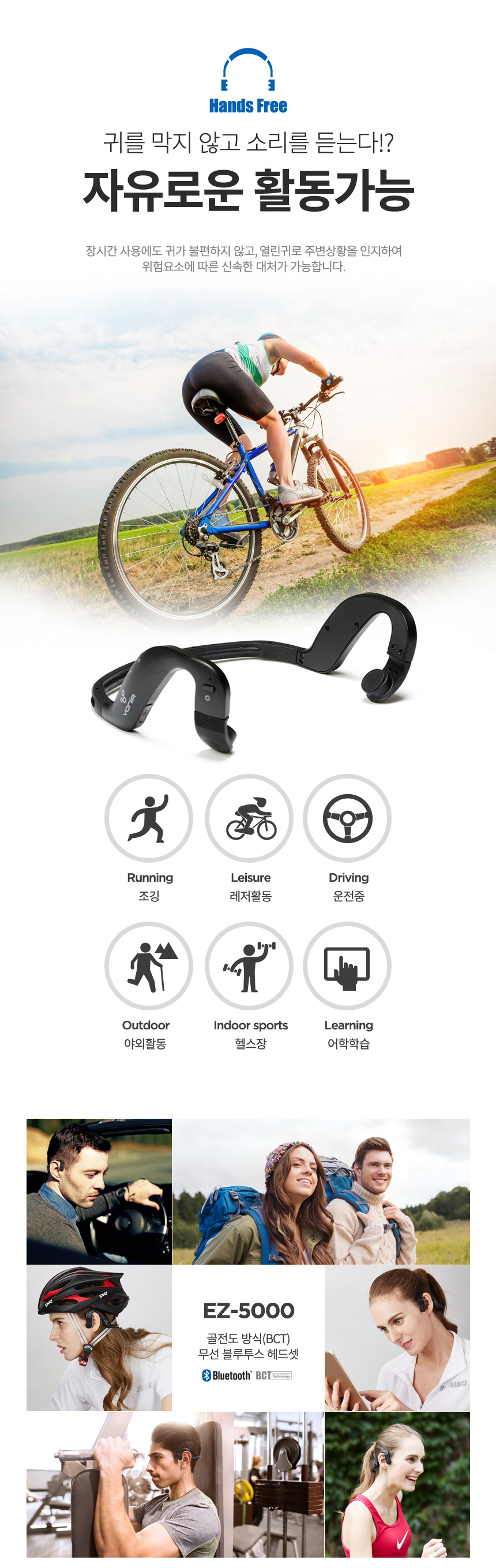 NEW BLUETOOTH EARPHONE Bonnie Bone Conduction Blue