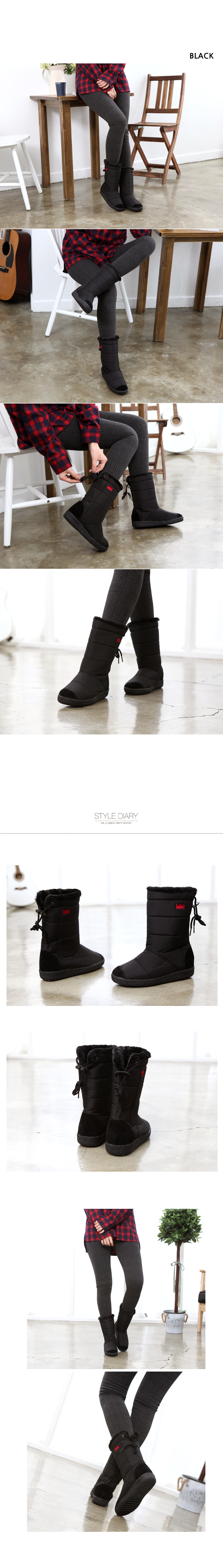 2 Shorts Long Crown crown Warm fur padded boots