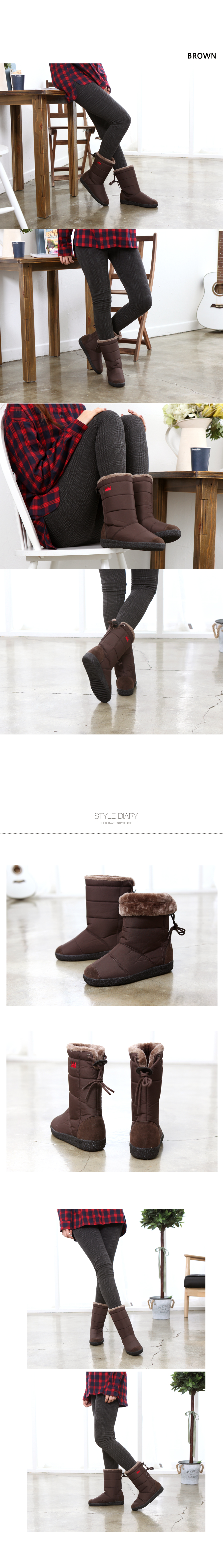 2 Shorts Long Crown crown Warm fur padded boots