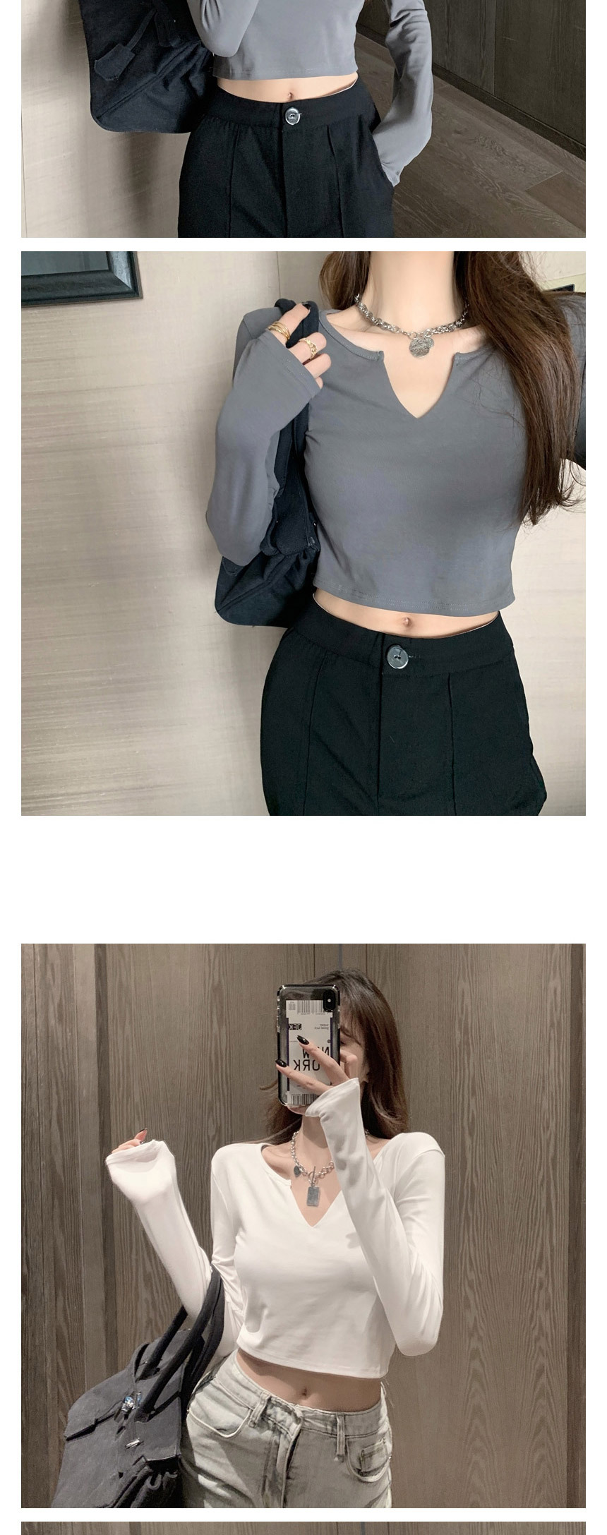여성슬림크롭티