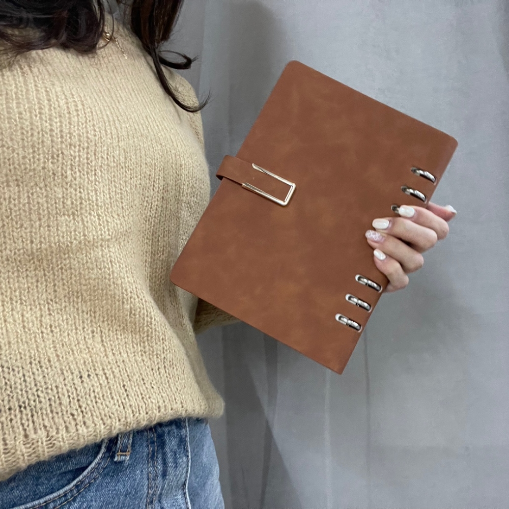 다이어리속지 빈티지가죽노트 다이어리속지리필내지 비밀번호노트 다이어리케이스 비밀번호수첩 다이어리세트 다이어리필기용품 수첩브라운 만년 6공 노트 A5 데일리 브라운 다이어리