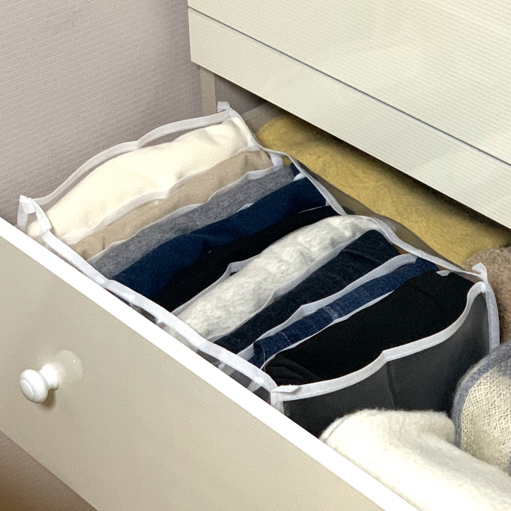 셔츠서랍 파일정리서랍 서랍손잡이나비형 패브릭서랍 디저트서랍 서랍칸막이 대형서랍장 자물쇠서랍 수면가운서랍 큰수납box 서랍보관 책상정리용품 옷정리트레이 중형 메쉬 칸막이 9칸 서랍
