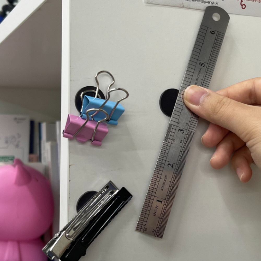 원형자석스티커 고무자석스티커 고무자석 부착식 20P 20mm 원형 스티커
