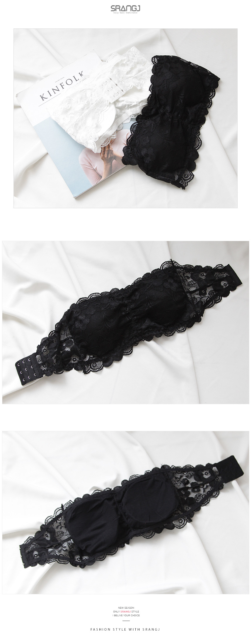 New Off-Shoulder Bracelet Tube Top Women Lace-less