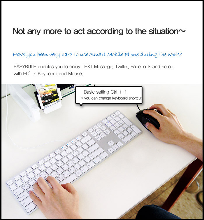 EASYBLUE Bluetooth V3.0 HiD Keyboard & Mouse SWITCH for Smart Phone Pad