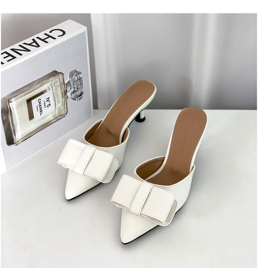 또오세 여성 리본 여성뮬슬리퍼형샌들