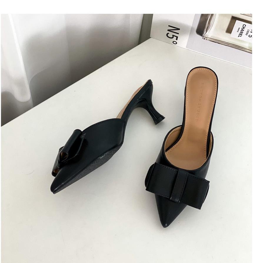 또오세 여성 리본 여성뮬슬리퍼형샌들