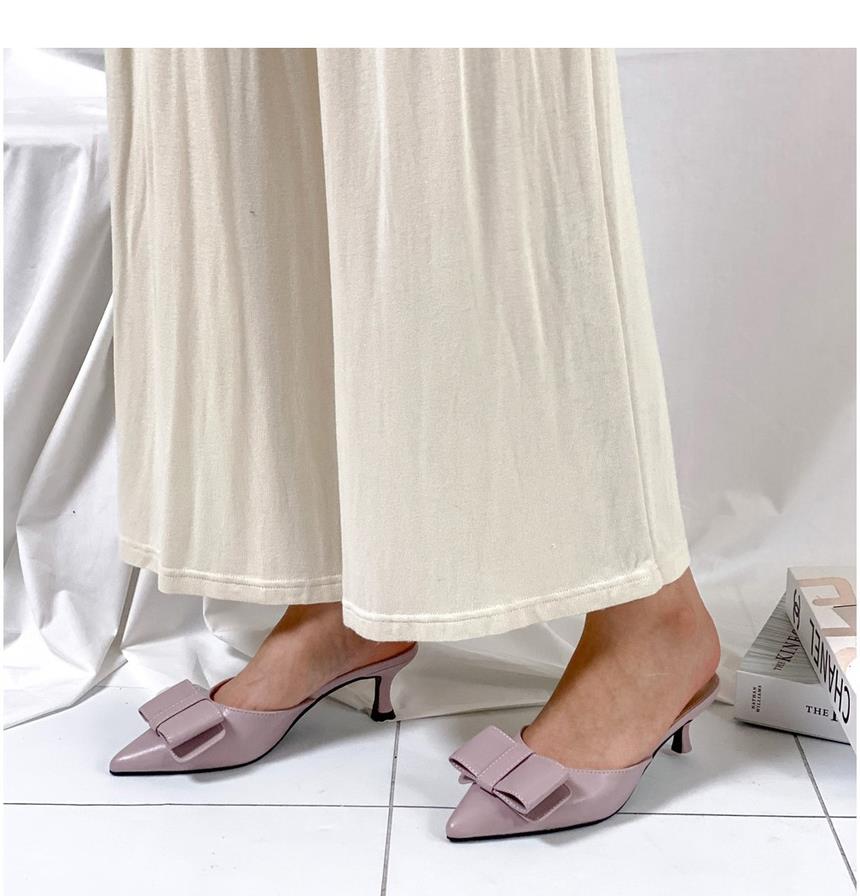 또오세 여성 리본 여성뮬슬리퍼형샌들