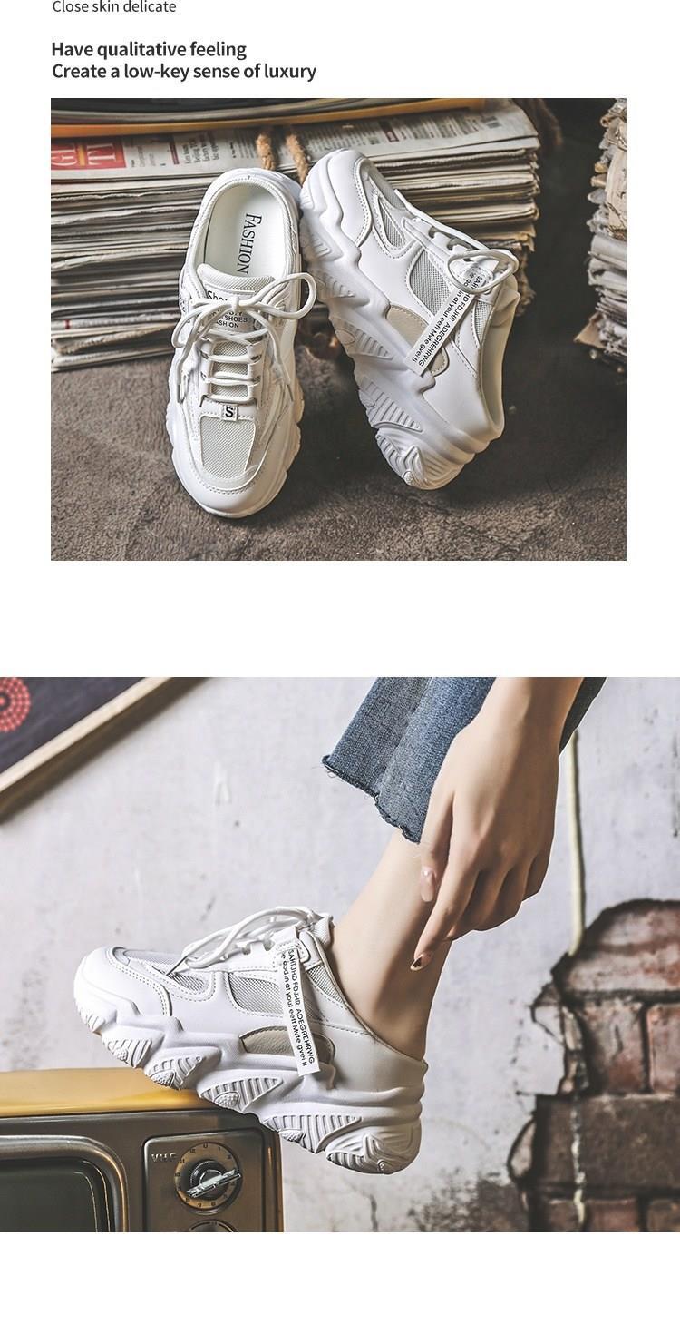 웨지힐 블로퍼 편안한 여성뮬슬리퍼형샌들