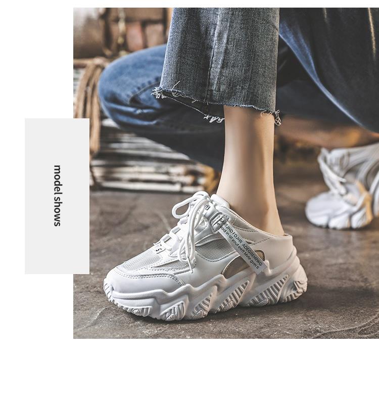 웨지힐 블로퍼 편안한 여성뮬슬리퍼형샌들