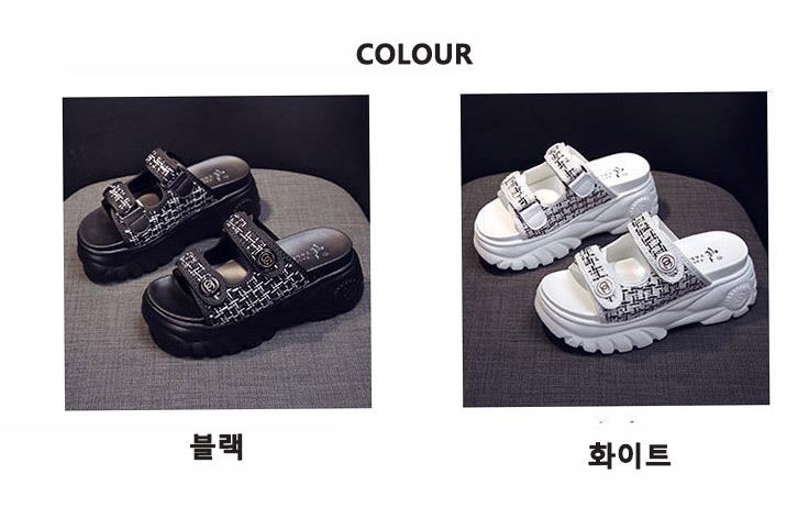 셀럽당 여성용 통굽 여성뮬슬리퍼형샌들