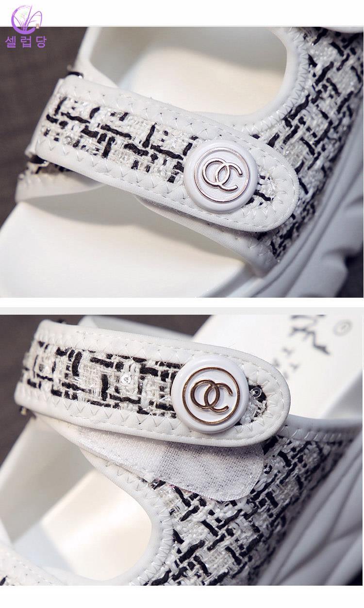 셀럽당 여성용 통굽 여성뮬슬리퍼형샌들