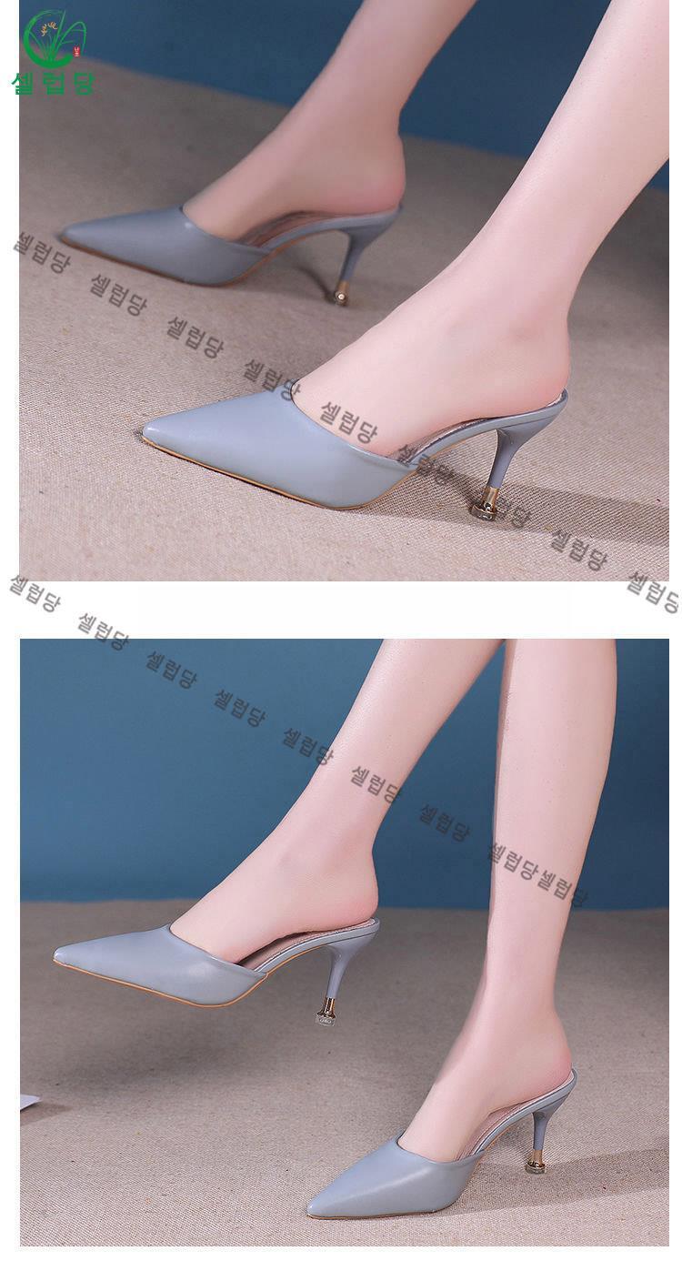 여름 여성 폴리 여성뮬슬리퍼형샌들