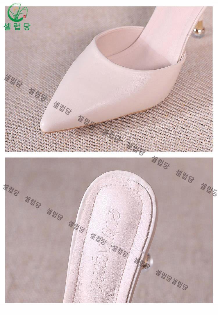 여름 여성 폴리 여성뮬슬리퍼형샌들