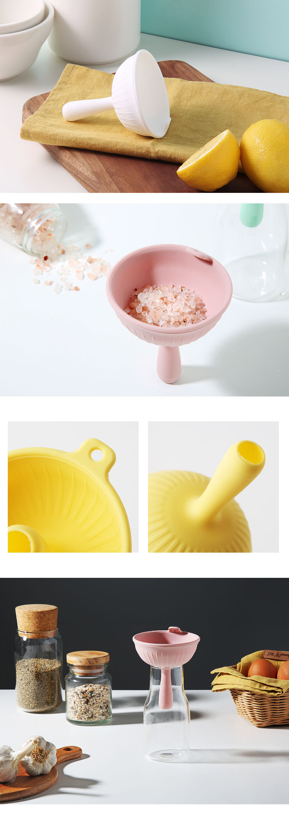 바네 실리콘 깔때기 오일깔대기 조리도구 4color 상세 이미지 6
