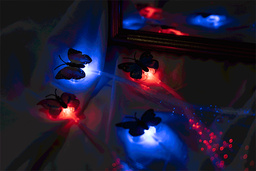 LED 나비 머리핀